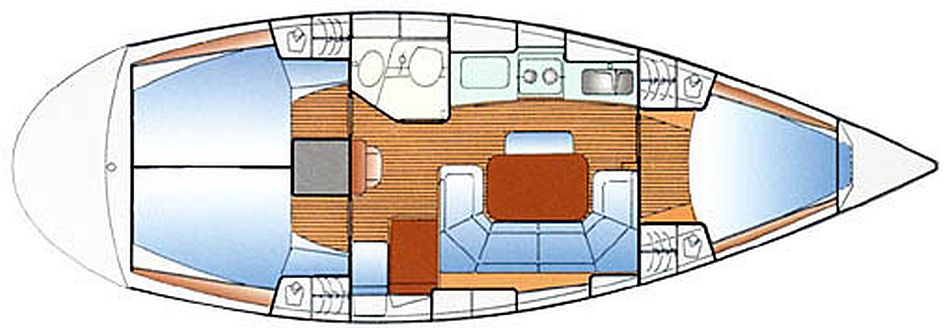 Bavaria 36 deck layout