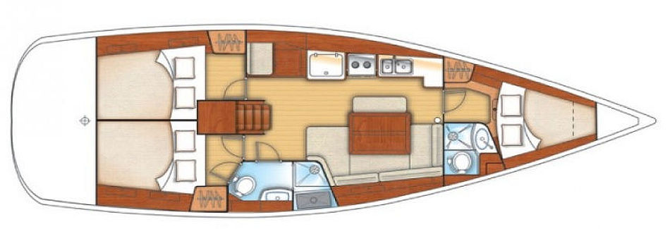 Beneteau Oceanis 40  deck layout