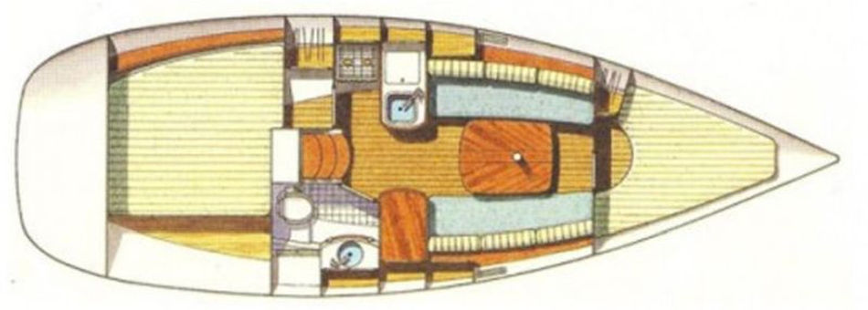 Beneteau Oceanis 311  deck layout